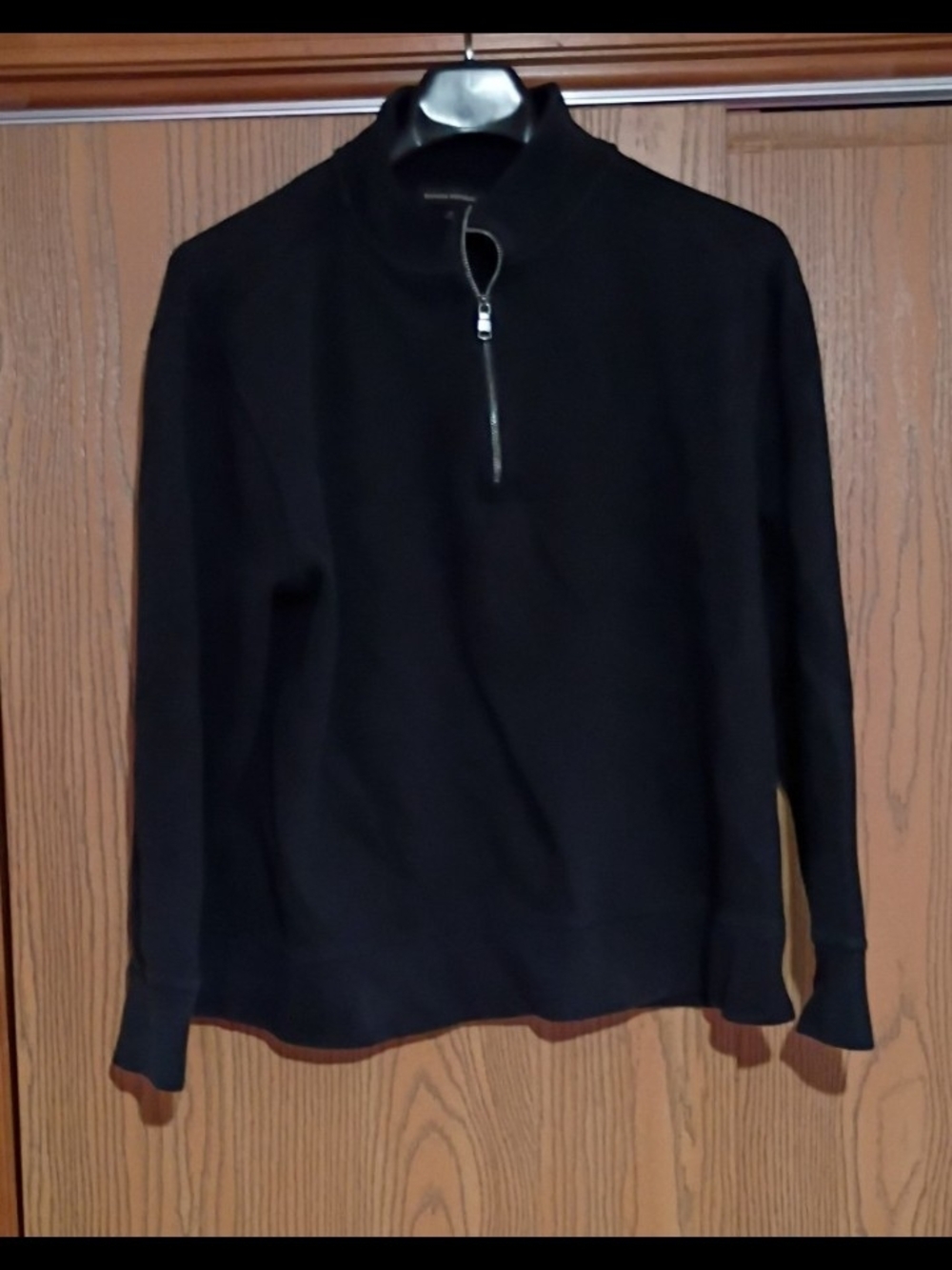 Banana Republic Black Zip Mock Neck Sweater